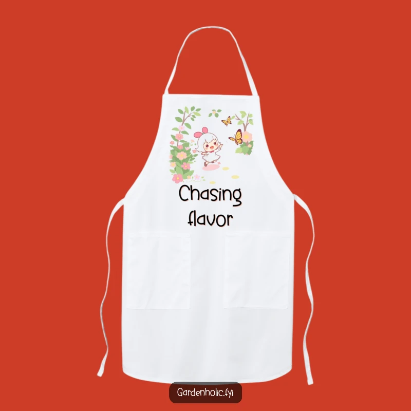 Funny Garden Apron: Joyful Butterfly Chaser, Perfect Gift for Gardeners
