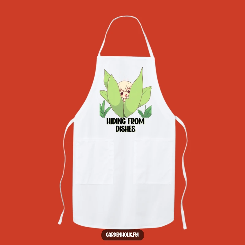 Funny Plant Peeker Apron - Kitchen Humor Character Hiding, Practical Funny Gift for Cooks