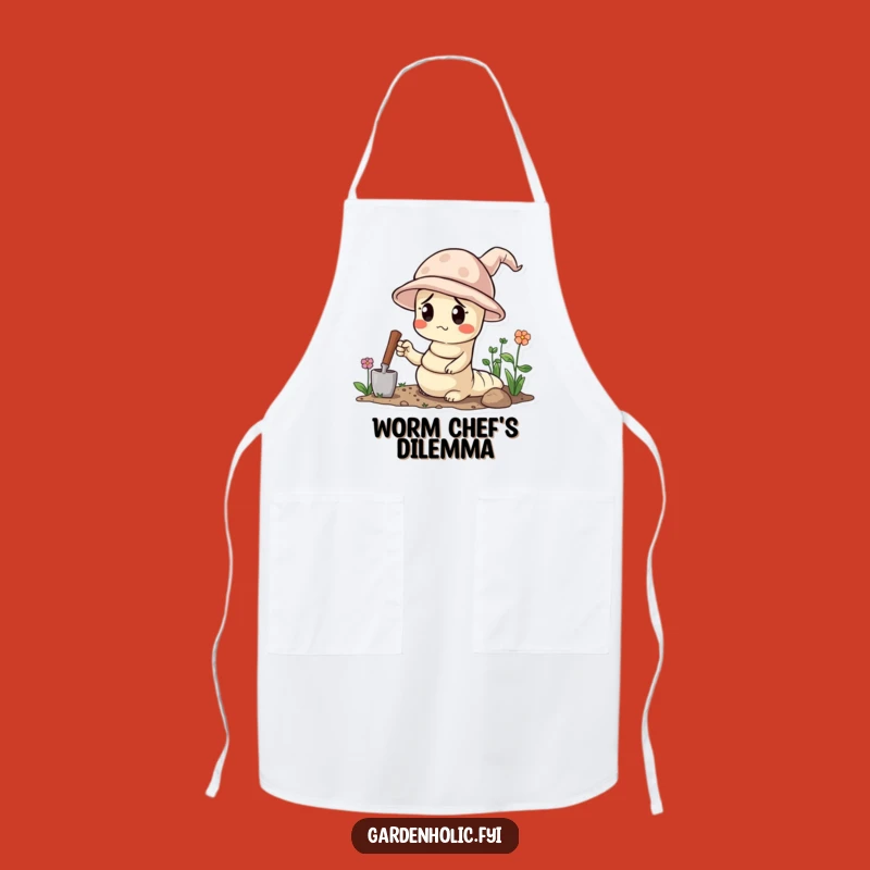 Funny Worm Gardening Apron - Dig In with a Smile!