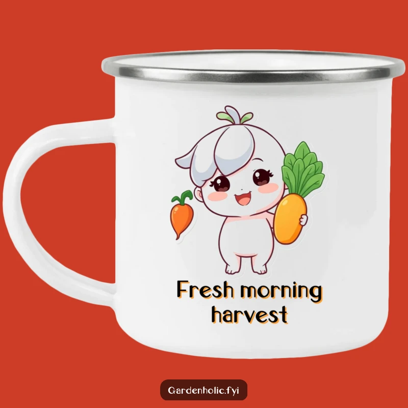 Funny Gardener Camping Mug: Tiny Victor's Shiny Vegetable Camp Cup