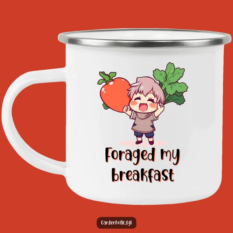 Funny Campfire Veggie Mug: Enjoy Outdoors with a Hilarious Giant Vegetable