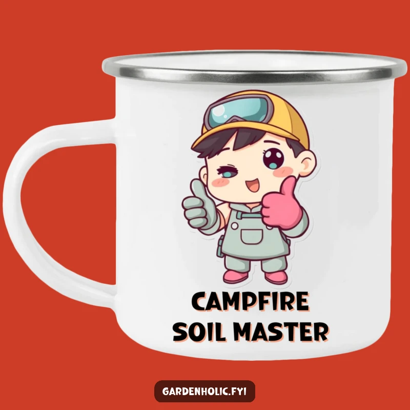 Funny Gardener Thumbs Up Camping Mug: Outdoor Gift for Plant Lovers
