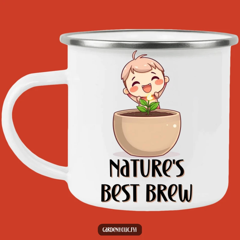 Funny Gardener Camping Mug: Planting Adventure, Perfect Gift for Outdoor Gardeners