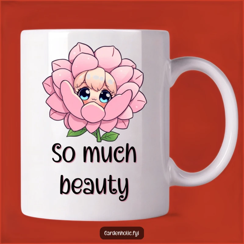 Funny Flower Admirer Mug: Wide-Eyed Wonder, Perfect Funny Gift for Nature Lovers