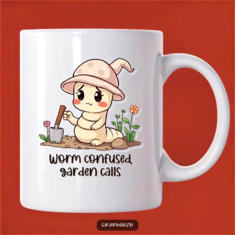 Funny Gardening Worm Mug - Get Your Hands Dirty (or Not!)