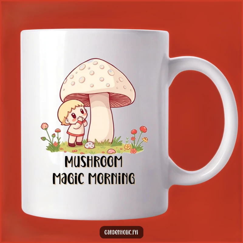 Funny Mushroom Hunter Mug: Giant Dewy Discovery, Exciting Forager Art, Perfect Funny Gift for Nature Lovers