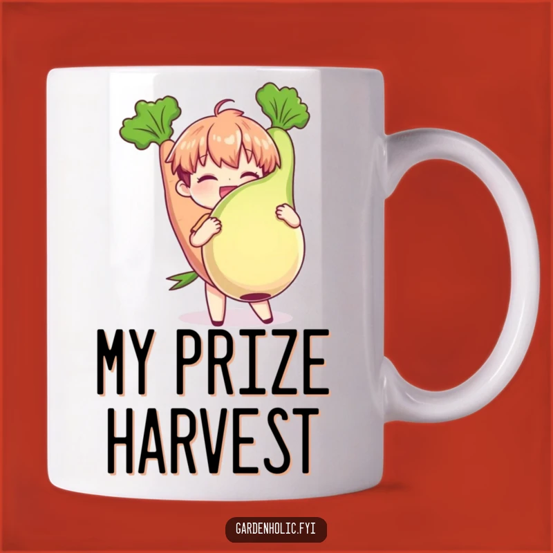 Funny Veggie Mug: Character with Giant Vegetable, Hilarious Gardener Gift!