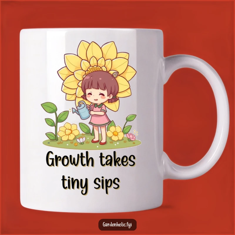 Funny Gardener Mug: Tiny Watering Can, Big Blooms Gift