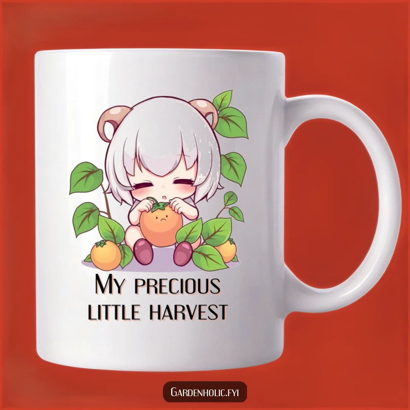 Funny Gardener Mug: Focused Character Tending Tiny Fruit Delight Gift