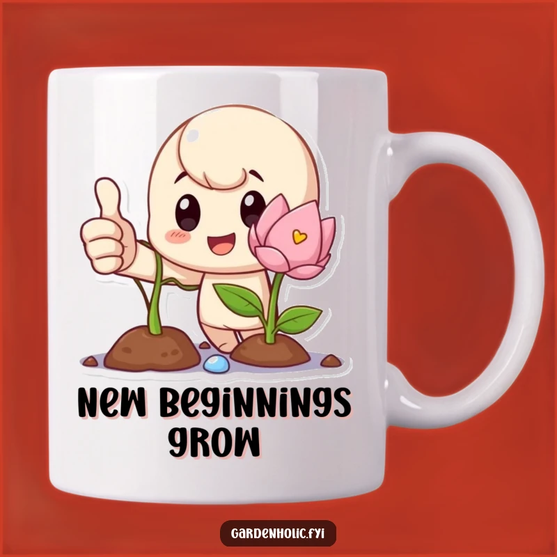 Funny Growth and Success Mug: Proud Character Thumbs Up, a Great Funny Gift!