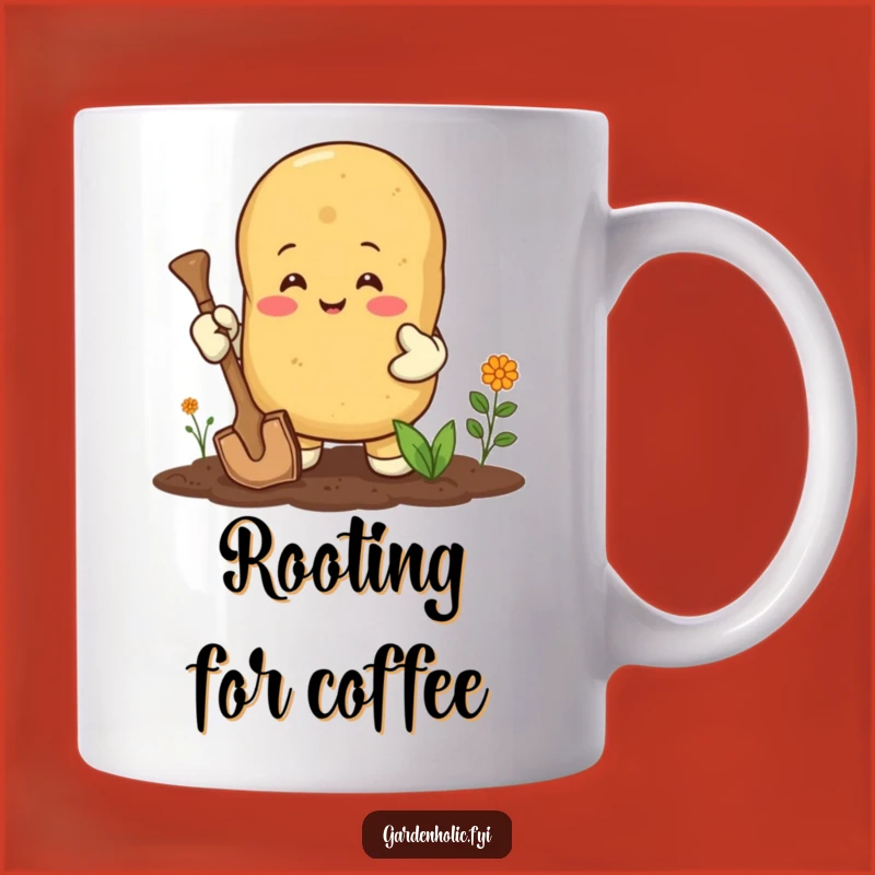 Funny Happy Potato Mug: Enthusiastic Gardener Gift for Spud Lovers