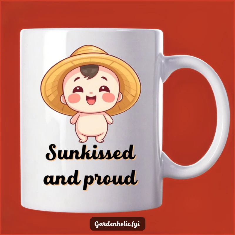 Funny Proud Mug: Entity in Straw Hat, Cheerful Humorous Gift for Winners!