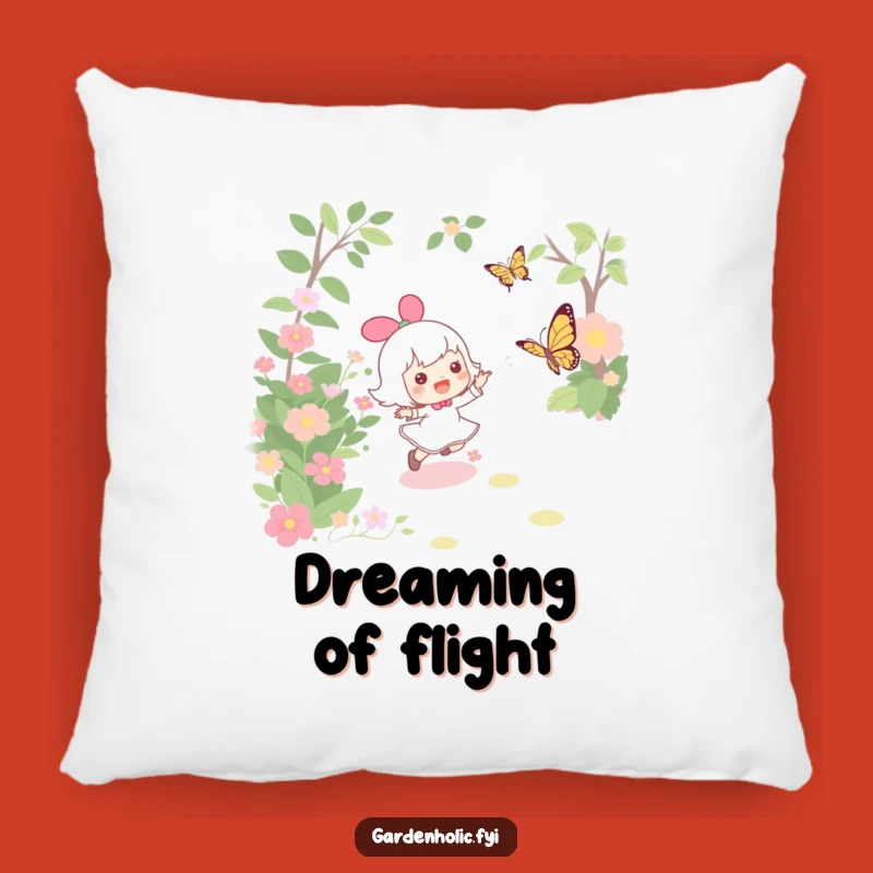 Funny Garden Pillow: Cozy Joyful Chasing Character Cushion for Playful Comfort