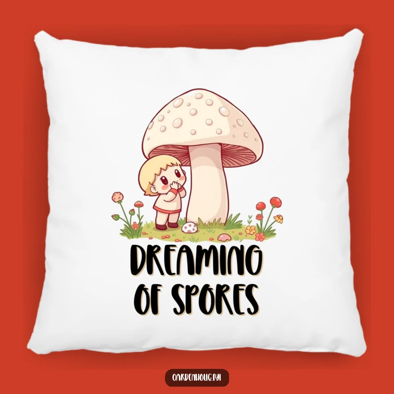 Funny Mushroom Pillow: Giant Fungi Accent, Cozy Nature Decor, Charming Funny Gift