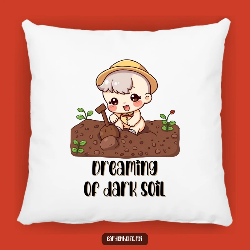 Funny Digging Pillow: Cute Character Soil Comfort, Cozy Humorous Gift for Gardeners!