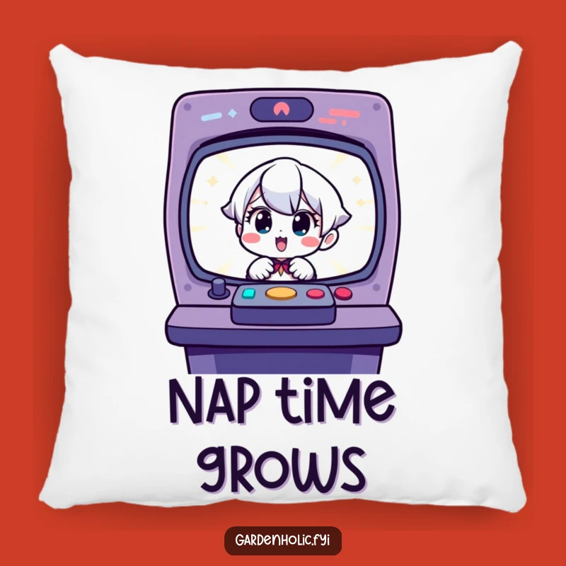 Funny Gardener Pillow: Charming Character's Seedling Surprise Comfort