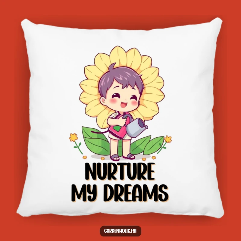 Funny Gardener Pillow: Flower Watering Comfort, Perfect Gift for Cozy Gardeners