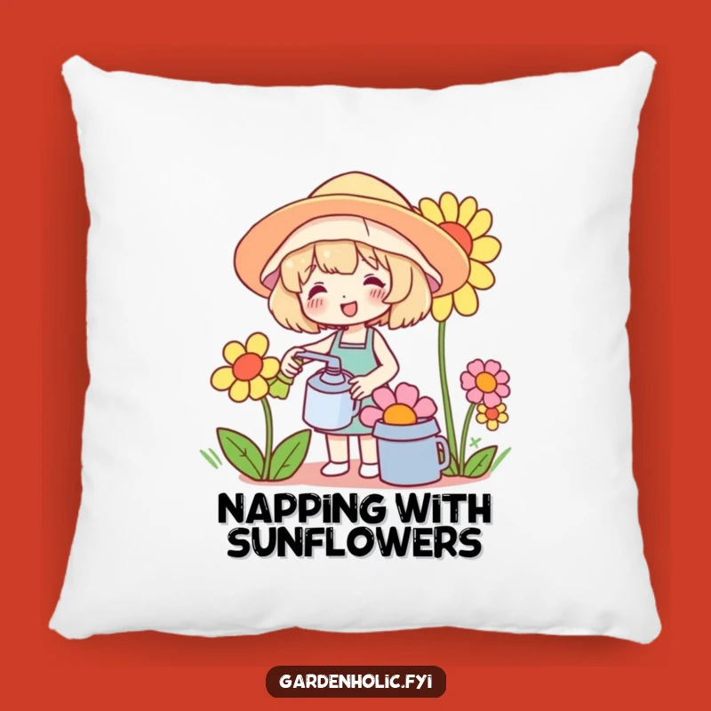 Funny Gardener Pillow: Oversized Flower Cushion, Cozy Funny Gift for Plant Lovers