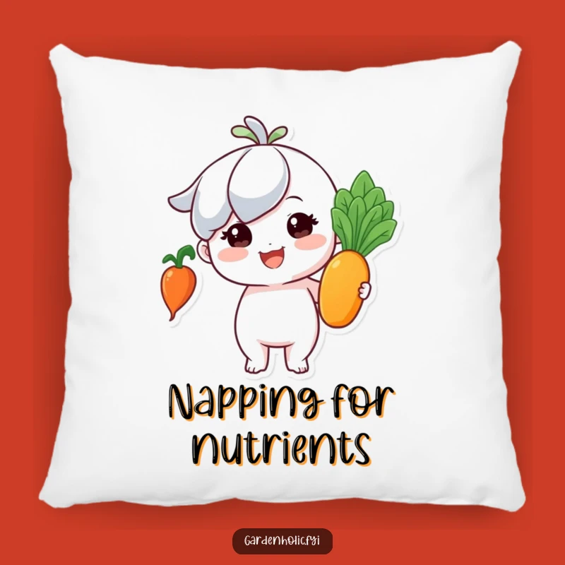 Funny Gardener Pillow: Tiny Victor's Cozy Vegetable Pride Cushion