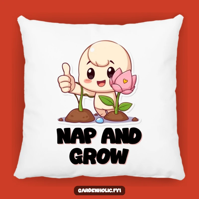 Funny Growth and Success Pillow: Proud Character Cushion for Cozy Motivation!