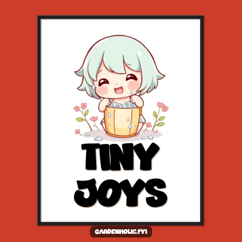 Funny Dew Collector Digital Art: Gleeful Character Decor for a Whimsical Space!