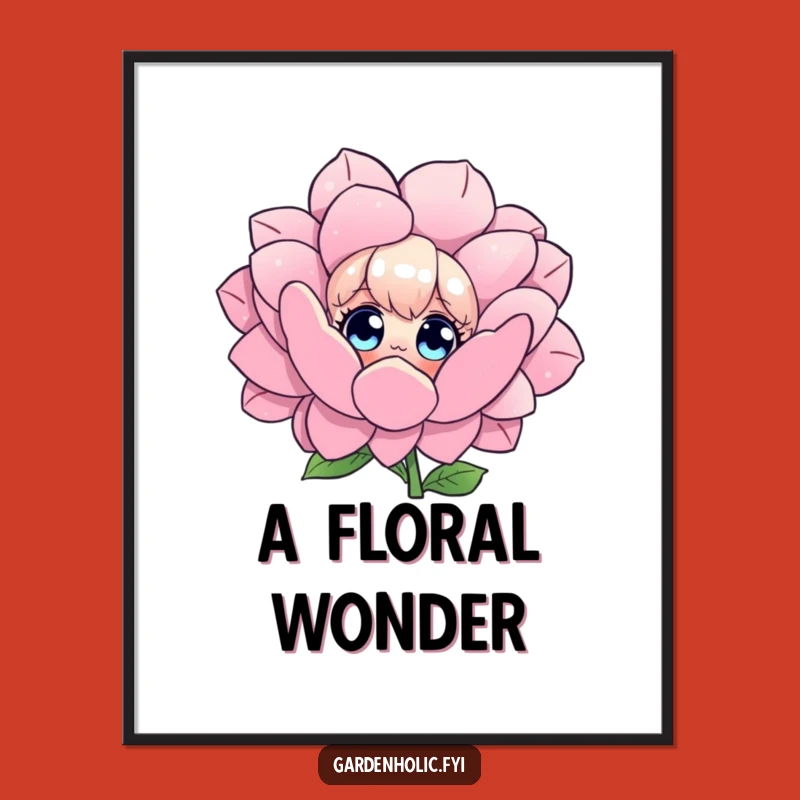 Funny Flower Admirer Digital Art: Instant Wonder, Perfect Funny Gift Download