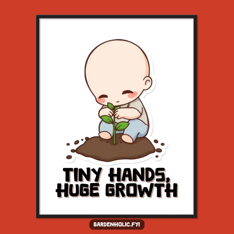 Funny Planting Digital Art: Tiny Being Seed Decor, Instant Humorous Gift!