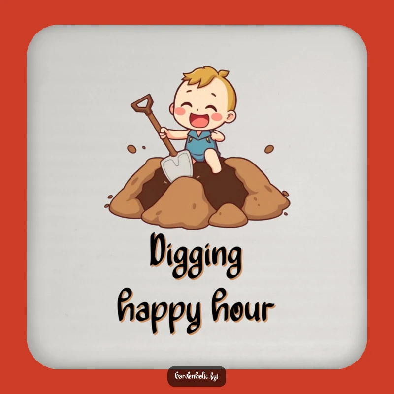 Funny Drink Coaster: Tiny Shovel Design, Protect Surfaces with Humor, Perfect Funny Gift
