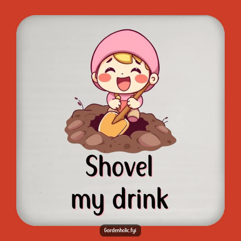 Funny Digging Coaster Set: Excited Character Protection for Your Surfaces