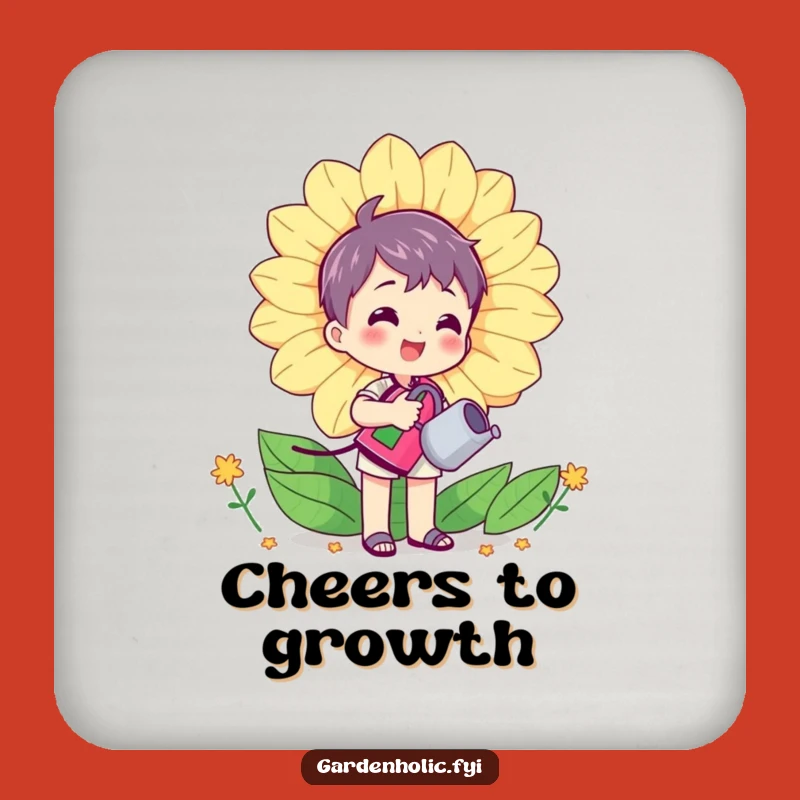 Funny Gardener Coaster: Flower Watering Protection, Perfect Gift for Plant Lover's Surfaces