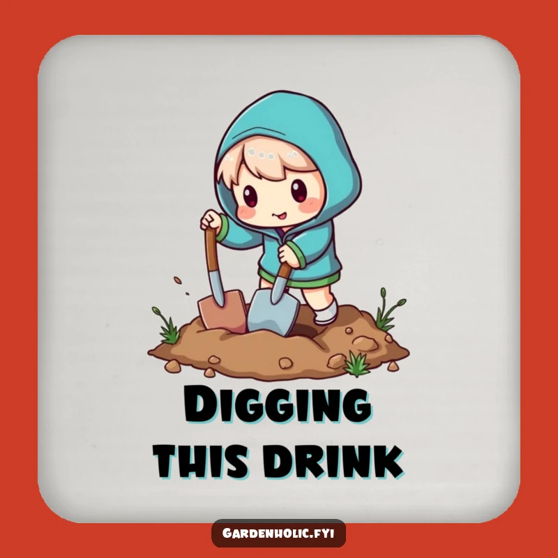 Funny Miniature Shovel Drink Coaster - Protect Surfaces with This Humorous Digging Design!