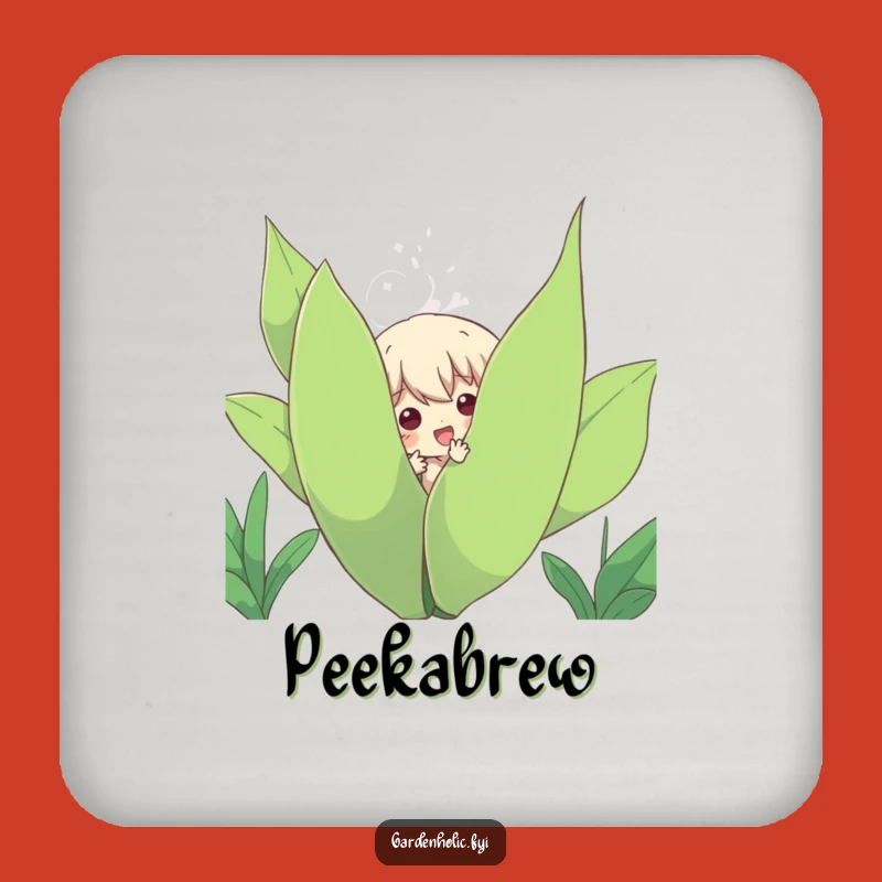 Funny Plant Peeker Coaster Set - Plant Decor Character Hiding, Chic Funny Gift for Tables