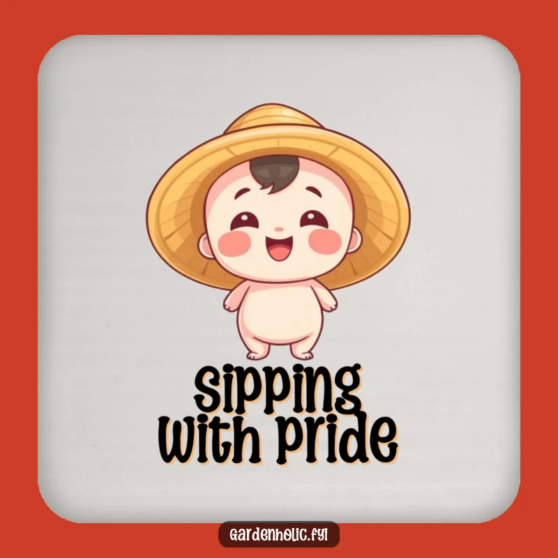 Funny Proud Coasters: Entity Straw Hat Protection, Humorous Home Decor Gift!