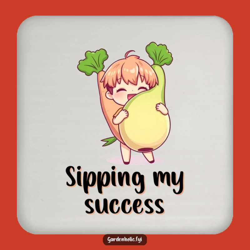 Funny Veggie Coasters: Character Giant Vegetable Protection, Humorous Home Decor Gift!