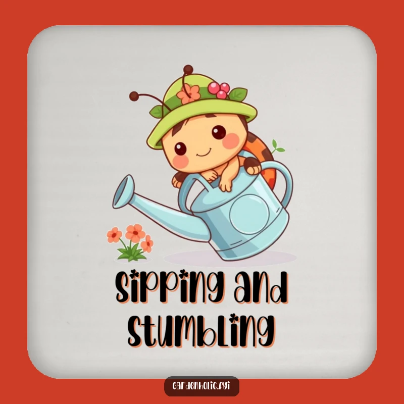 Funny Ladybug Coasters: Protect Surfaces with Garden Charm - Hilarious Gift!