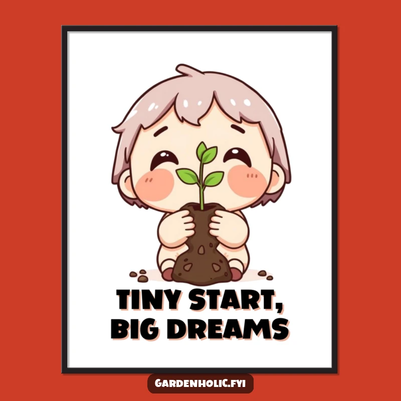 Funny Gardener Poster: Seedling Pride Art, Heartwarming Wall Decor Funny Gift