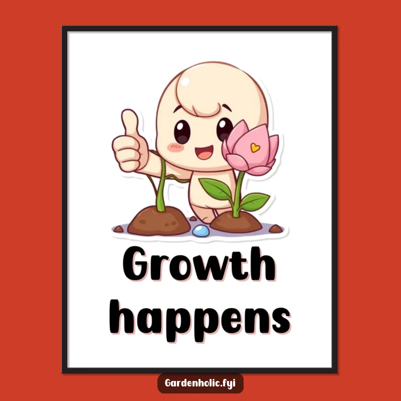 Funny Growth and Success Poster: Proud Character Art for an Uplifting Space!
