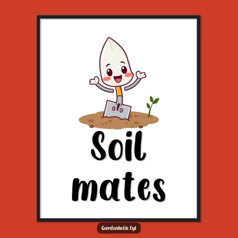 Funny Trowel Flipping Poster: Dynamic Garden Art, Perfect Gift