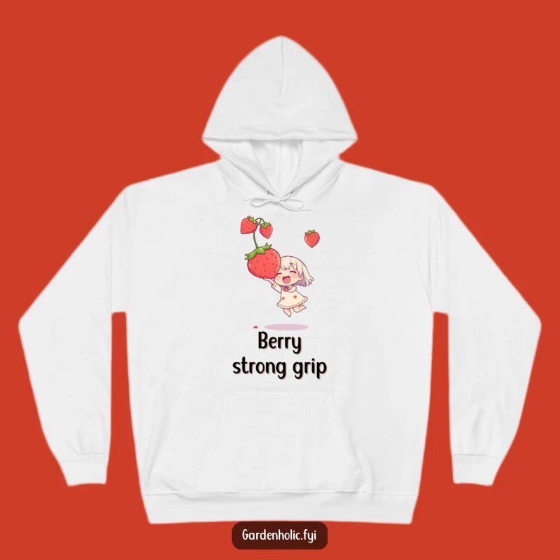 Funny Strawberry Catch Hoodie - Warm & Whimsical Fruit Character, Perfect Cozy Funny Gift!