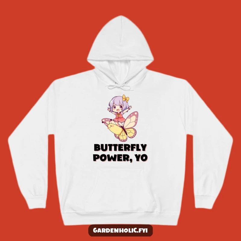Funny Butterfly Rider Hoodie - Cozy Character Flight, Warm Funny Gift for Wanderlusters