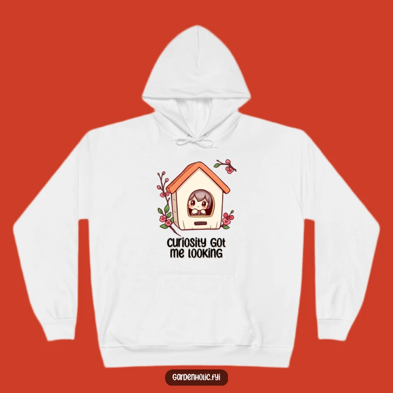 Funny Curious Peeking Birdhouse Hoodie - Cozy & Hilarious Gift