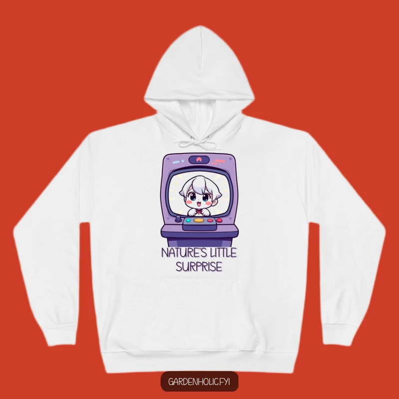 Funny Gardening Hoodie: Charming Character's Seedling Surprise Delight