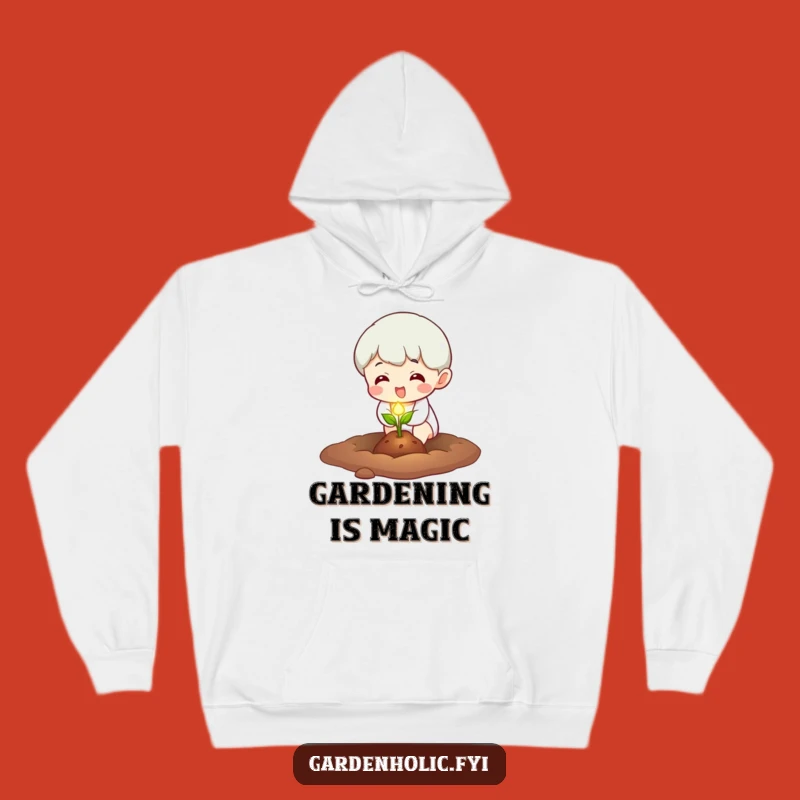 Funny Glowing Seed Planter Hoodie - Cozy Character Planting, Warm Funny Gift for Dreamers