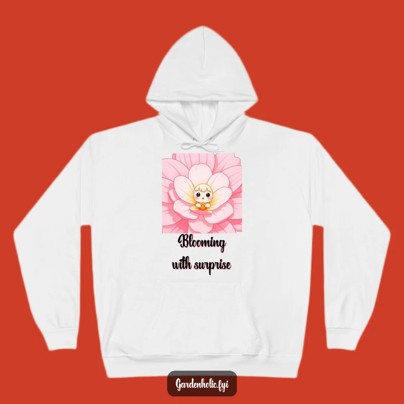 Funny Hoodie: Giant Flower Surprise, Cozy Peeker Wear, Great Funny Gift