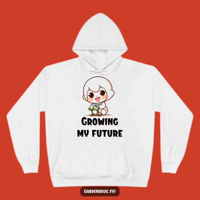 Funny Cozy Planter Hoodie: Determined Character Planting Seeds, Warm & Hilarious Gift