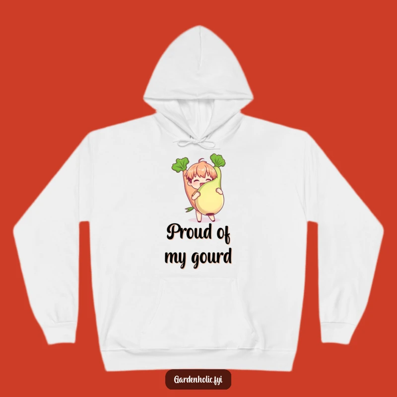 Funny Harvest Hoodie: Cozy Character with Giant Veggie, Warm Humorous Gardener Gift!