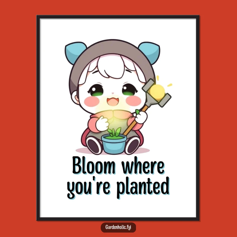Free Printable Wall Art: Funny Gardener Gnome Poster, Hilarious DIY Home Decor