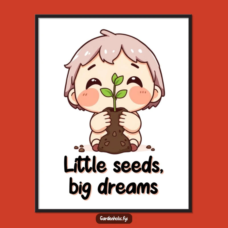 Free Printable Wall Art: Proud Little Gardener Downloadable Art for Nature Lovers