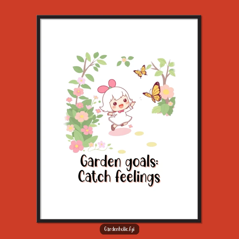 Funny Free Printable Wall Art: Butterfly Chase - Whimsical Downloadable Decor!