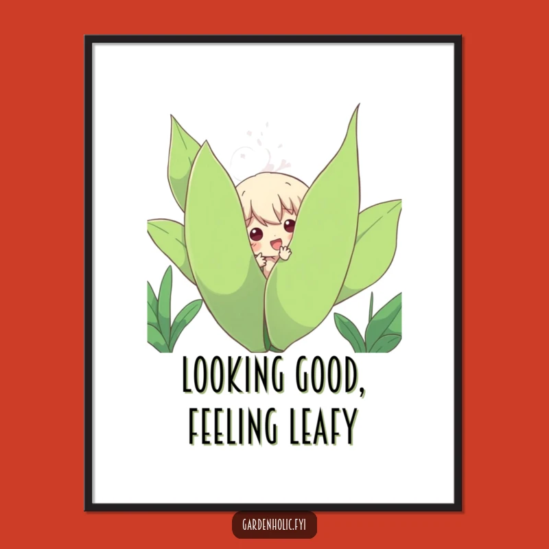 Funny Free Printable Wall Art: Peeking Plant Character Decor, Quirky Downloadable Art for Your Home